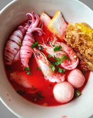 This menu is called Yentafo large noodles