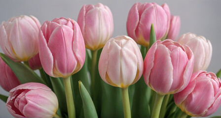 Fototapeta premium bunch of tulips on white background