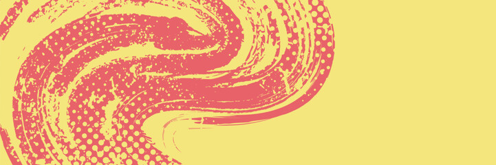 Abstract Background with Red and Yellow Brush Texture and Halftone Effect. Grunge Sport Background, for Event Banner or Poster Design