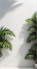 Obraz premium palm tree on blue background