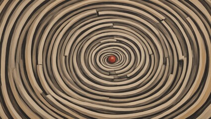 Obraz premium Lost in the Labyrinth A Surreal Expressionist Artwork