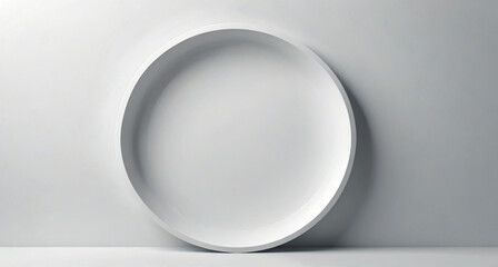 white oval frame on wall