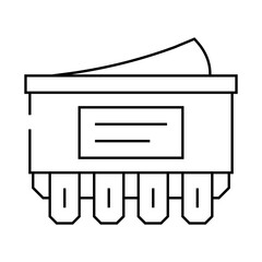 double pole single throw switch device line icon vector. double pole single throw switch device sign. isolated contour symbol black illustration