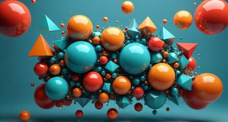 balloons on the background