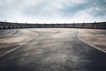 Turn of Race Track without Cars