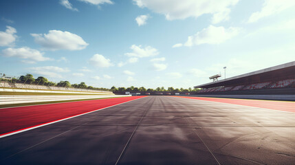 Turn of Race Track without Cars