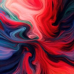 Fototapeta premium Abstract design showcasing dynamic red, pink, and blue swirls in a fluid motion 