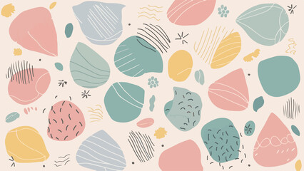 Abstract floral colorful background in boho style