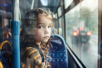 Himachal Pradesh India 12-30-2021 bus passing through dense fog North India Fog. Beautiful simple AI generated image in 4K, unique.