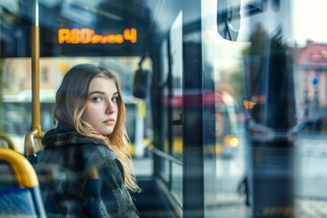 Red truck in the countryside passing through green-blue nature on the highway.. Beautiful simple AI generated image in 4K, unique.