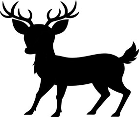 deer silhouette vector design with a white background