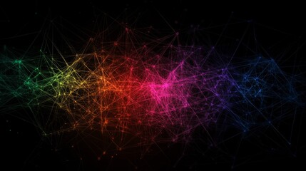 Naklejka premium Abstract digital network onto a transparent screen