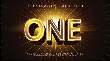 One modern typography and editable Text Effect Font Style