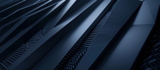 Abstract Geometric Design with Dark Blue Hues