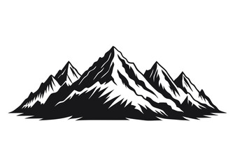 mountain silhouettes white background Vector