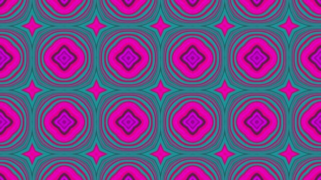 3D animated colored background in a kaleidoscope style of beautiful colorful field patterns