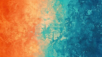 colorful vibrant aged horizontal background with medium turquoise, pastel orange and royal blue color