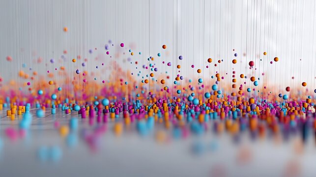 3D scatter plot representing customer acquisition cost versus lifetime value.