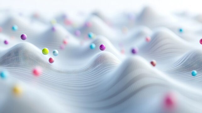 3D scatter plot with colored spheres, showing data points in three-dimensional space.
