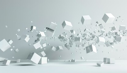 Abstract 3D Rendering of Cubes