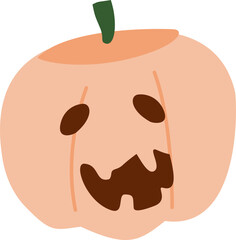 Cute Face Pumpkin Illustration