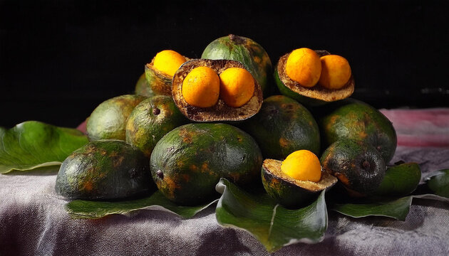 PEQUI, FRUTO DO PEQUIZEIRO, CARYOCAR BRASILENSES, FRUTO T&Iacute;PICO DO CERRADO BRASILEIRO  