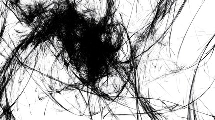 Abstract background with chaotic lines and scribbles in black and white.