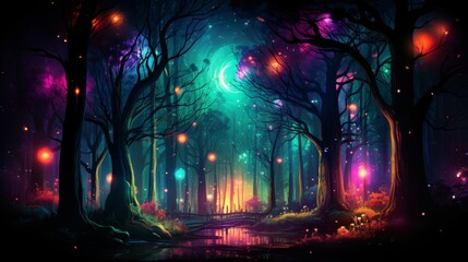 Fototapeta premium A visually stunning and immersive galaxy world with swirling nebulae, sparkling stars, and distant planets