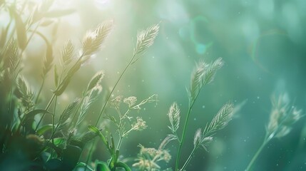 Obraz premium art abstract spring background or summer background with fresh grass