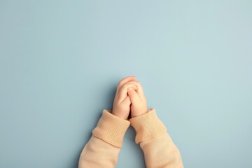 Close-up of wet female hands in rain. Beautiful simple AI generated image in 4K, unique.