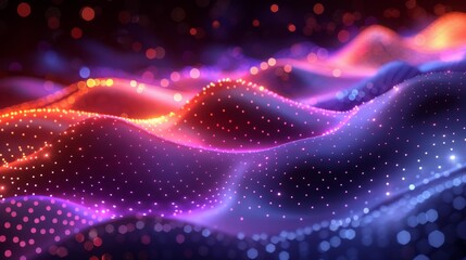 Abstract digital waves - generative ai