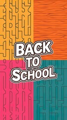 Obraz premium Stylish Back to School Wallpaper: Eye-Catching, Multicolor Design for a Cheerful Classroom