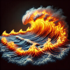 Burning ocean