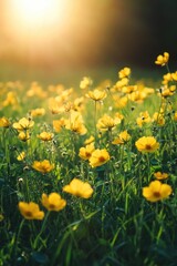 Obraz premium Yellow Flowers Field