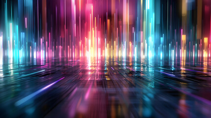 Dazzling Futuristic Lights and Digital Motion Backdrop