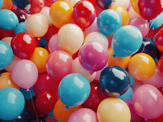 Colorful Balloons Floating