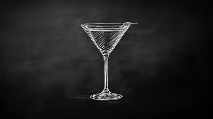 Martini Glass Chalkboard