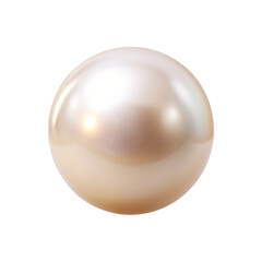 Obraz premium Single pearl showcasing a soft iridescent luster, perfect for jewelry and fashion designs. Isolated on transparent background, png.