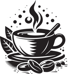 Coffee Shop Logo With Coffee Elements And Coffee Symbol Vector Illustration