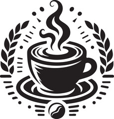 Coffee Shop Logo With Coffee Elements And Coffee Symbol Vector Illustration