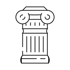 column antique building line icon vector. column antique building sign. isolated contour symbol black illustration