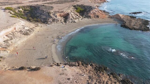  Aerial View of Dog Beach at Playa Flamenca, Spain