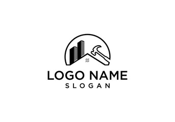 Obraz premium Building construction logo vector design