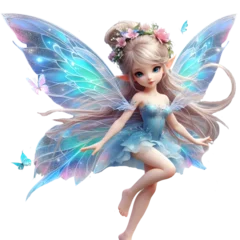 Beautiful fairy on transparent background.