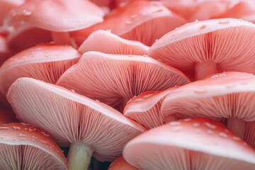 Fototapeta premium Pink Mushrooms Close Up