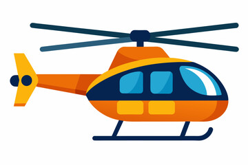 Vector illustration of a helicopter on white background
