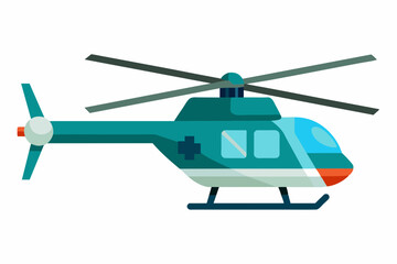 Vector illustration of a helicopter on white background