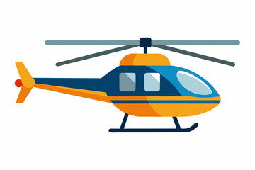 Vector illustration of a helicopter on white background