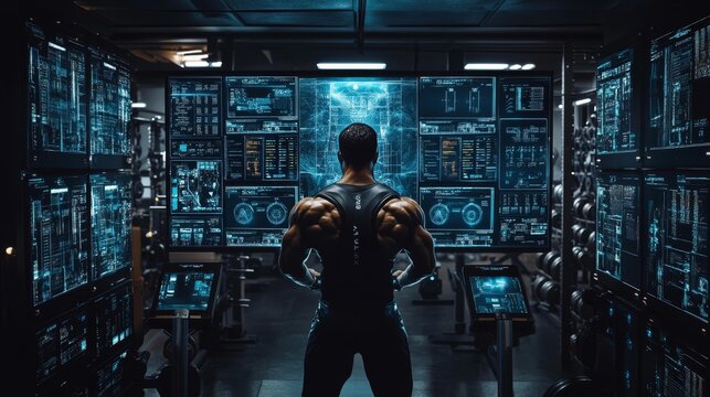 Futuristic fitness technology - generative ai