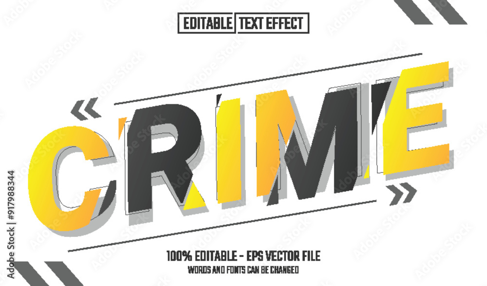 Canvas Prints crime editable text effect